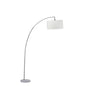 White and Silver Arc Floor Lamp