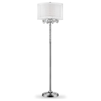 Silver Three-Light Candelabra Floor Lamp