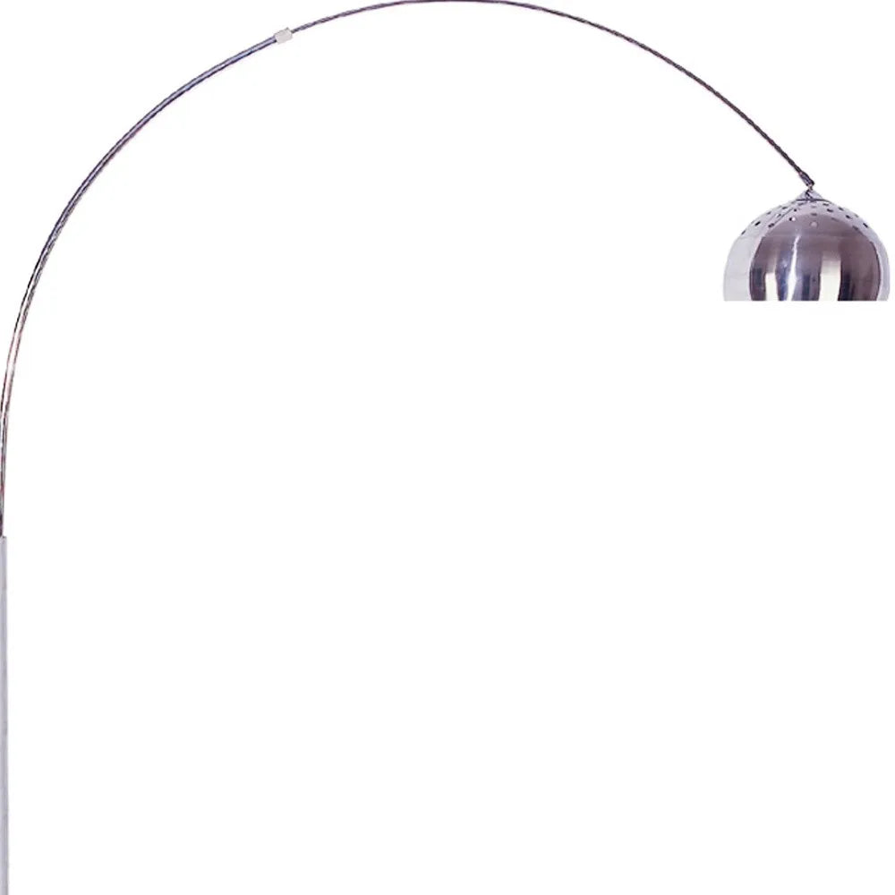 White Metal Arched LED Floor Lamp