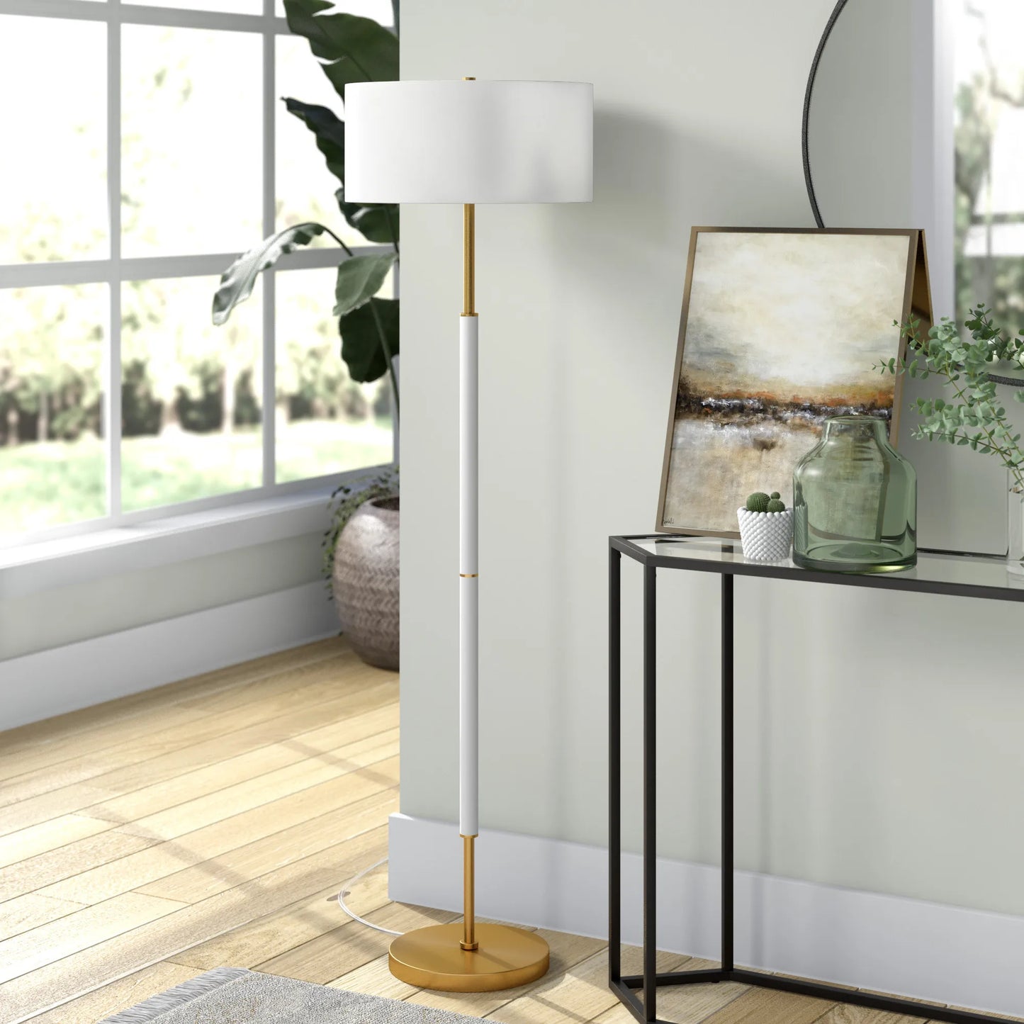 Contemporary Two-Light Floor Lamp