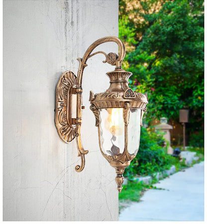 RetroGlow Waterproof Wall Lamp for Outdoor Spaces