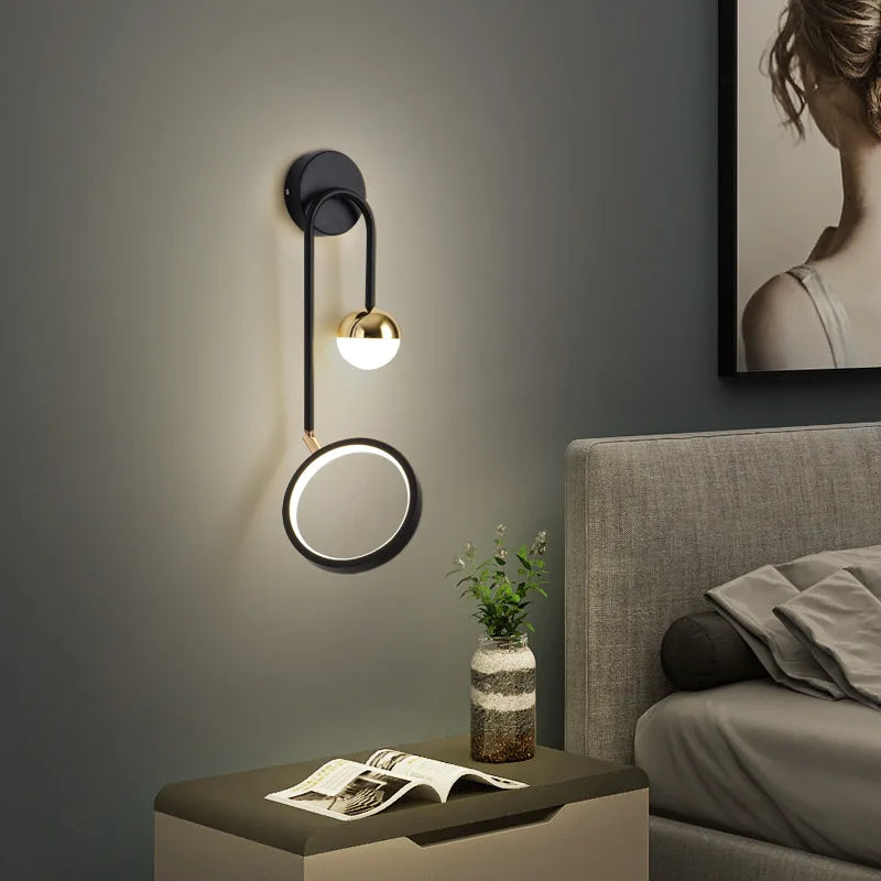 GlowSphere: Modern LED Round Wall Lamp