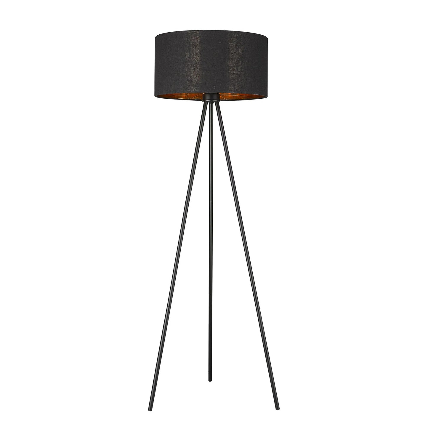 Iron Tripod Floor Lamp with Drum Shade