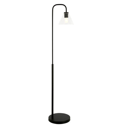 Modern LED Floor Lamp Black Arc Design