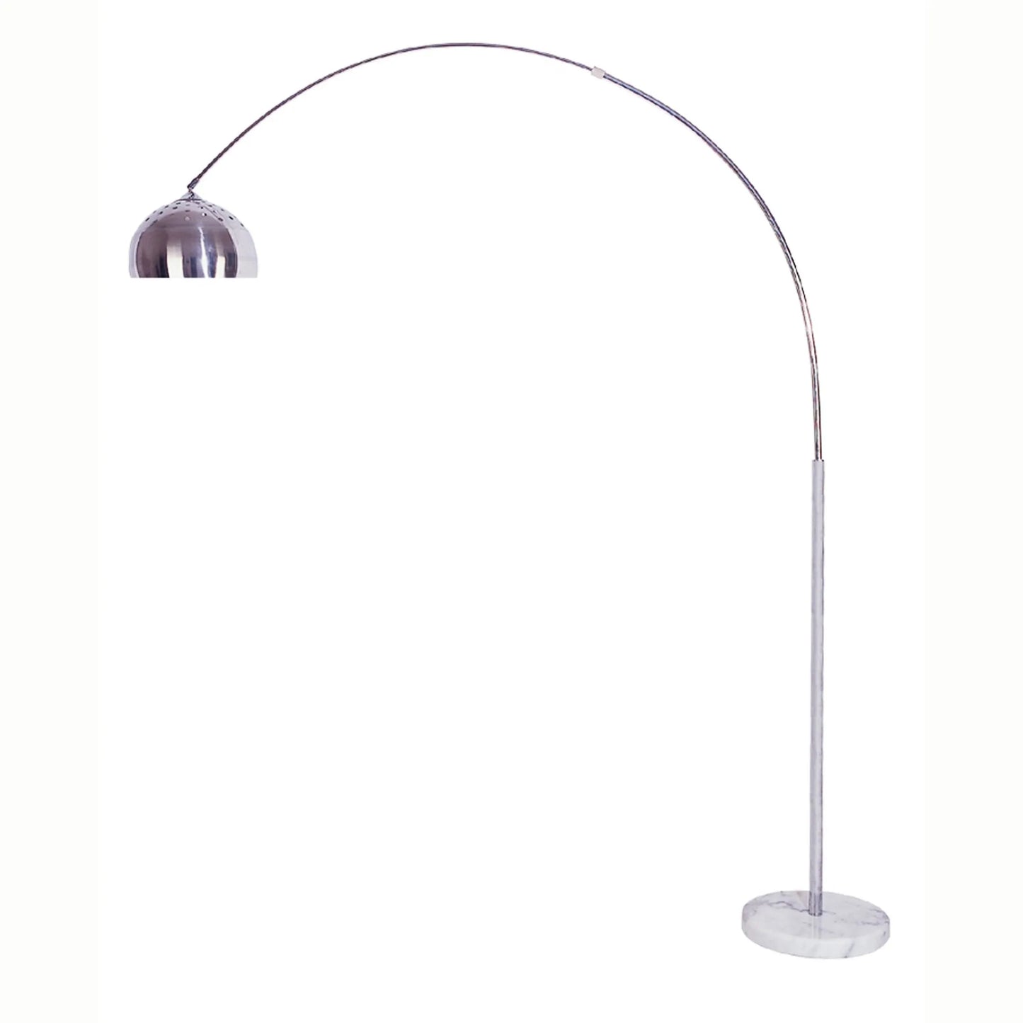White Metal Arched LED Floor Lamp