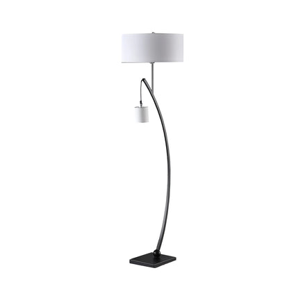 Matte Black Dual Arc Floor Lamp