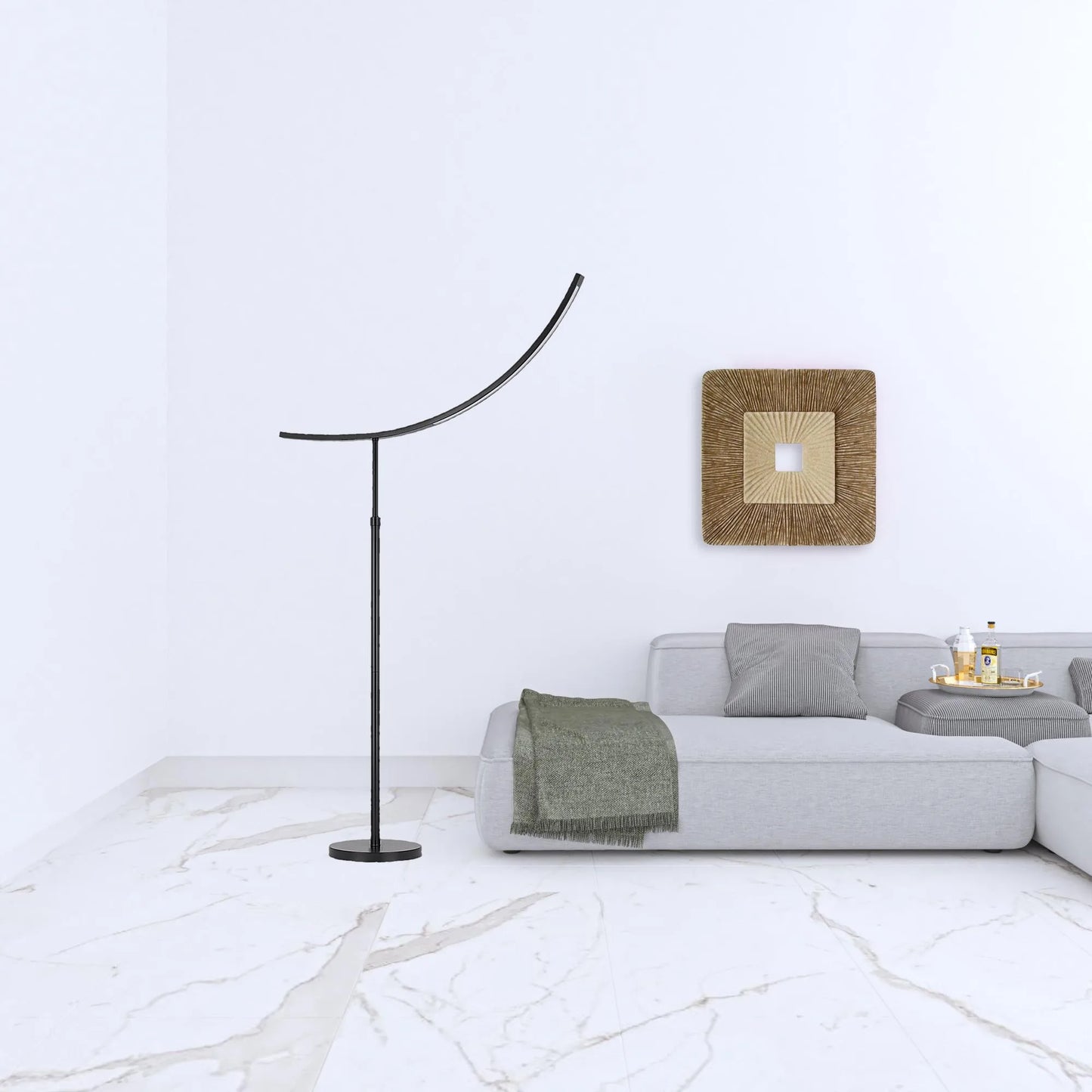 Traditional Shaped Bronze Adjustable LED Floor Lamp
