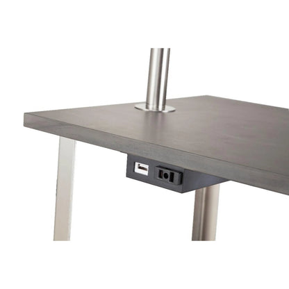 Black Frosted Glass Arched Lamp