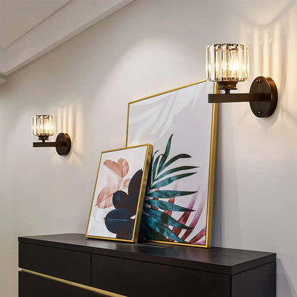 Crystal Sconce Iron Art Wall Lamp