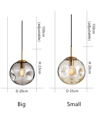 Nordic Glass Ball Pendant Light
