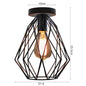 Retro Metal Semi-Flush Ceiling Light Fixture