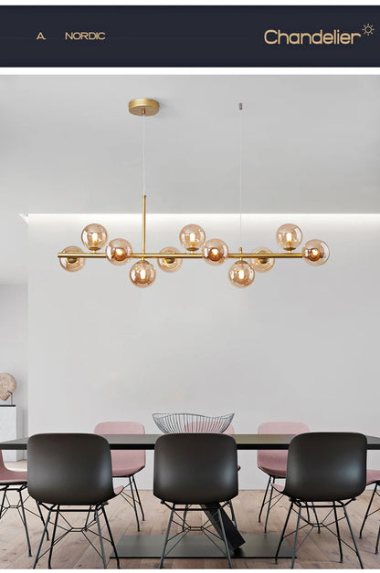 Glass Ball Linear Pendant