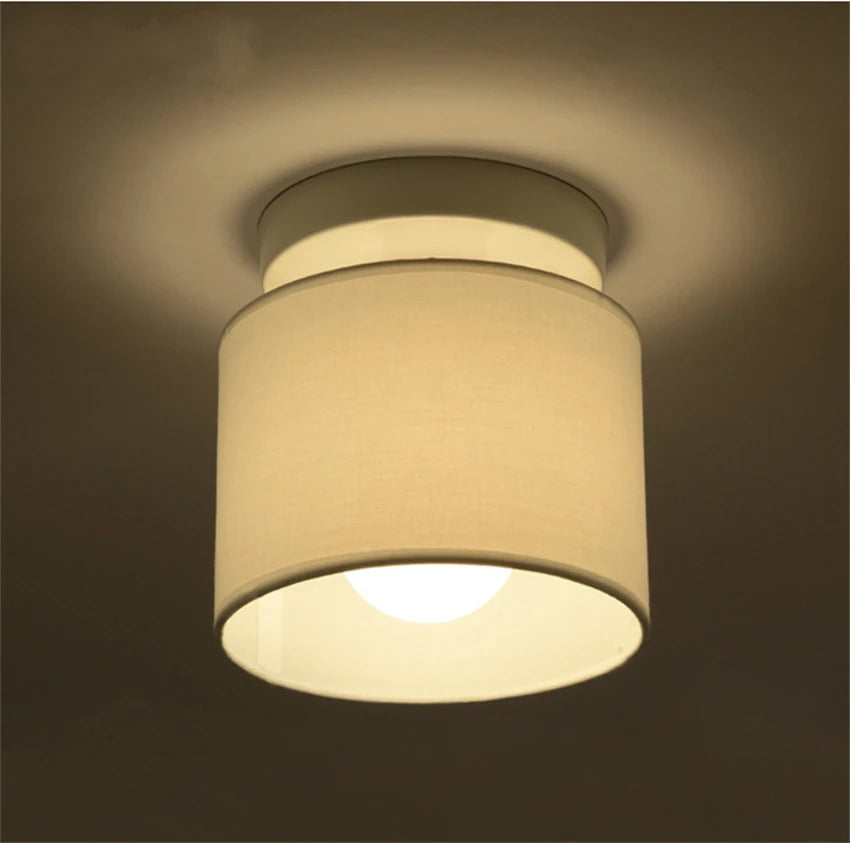 Nordic Linen LED Ceiling Lamp