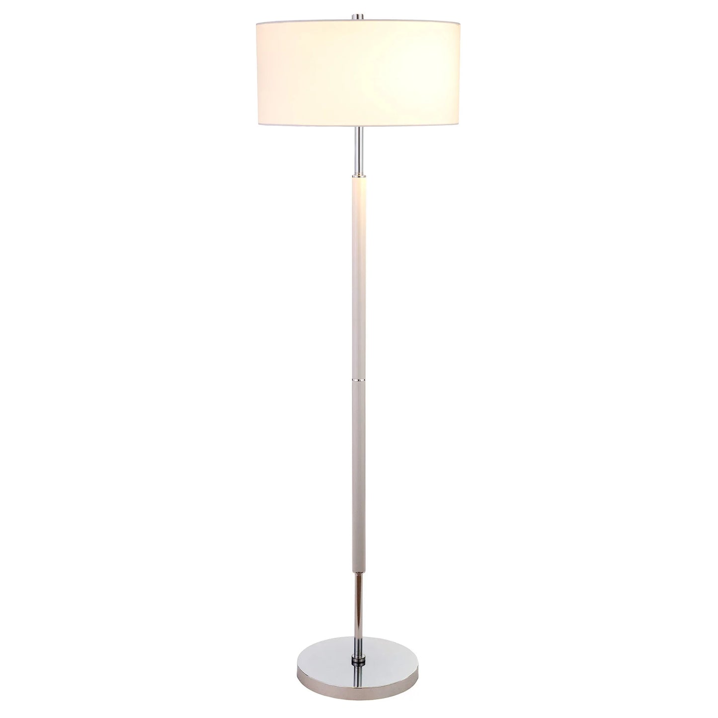Nickel LED Two-Light Floor Lamp