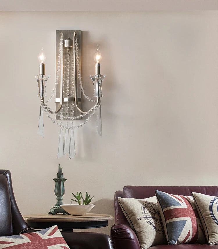 Nordic Crystal Wall Sconce - Modern Elegance