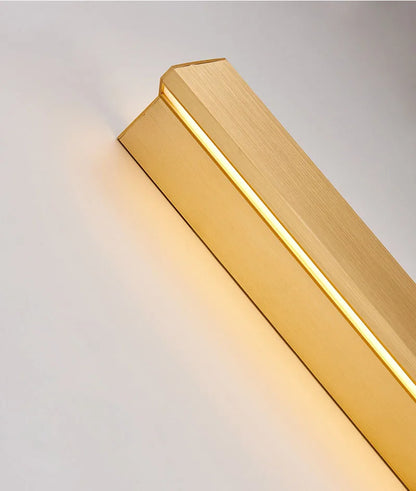 Gold Modern Long Wall Sconce for Bedroom & Hallway