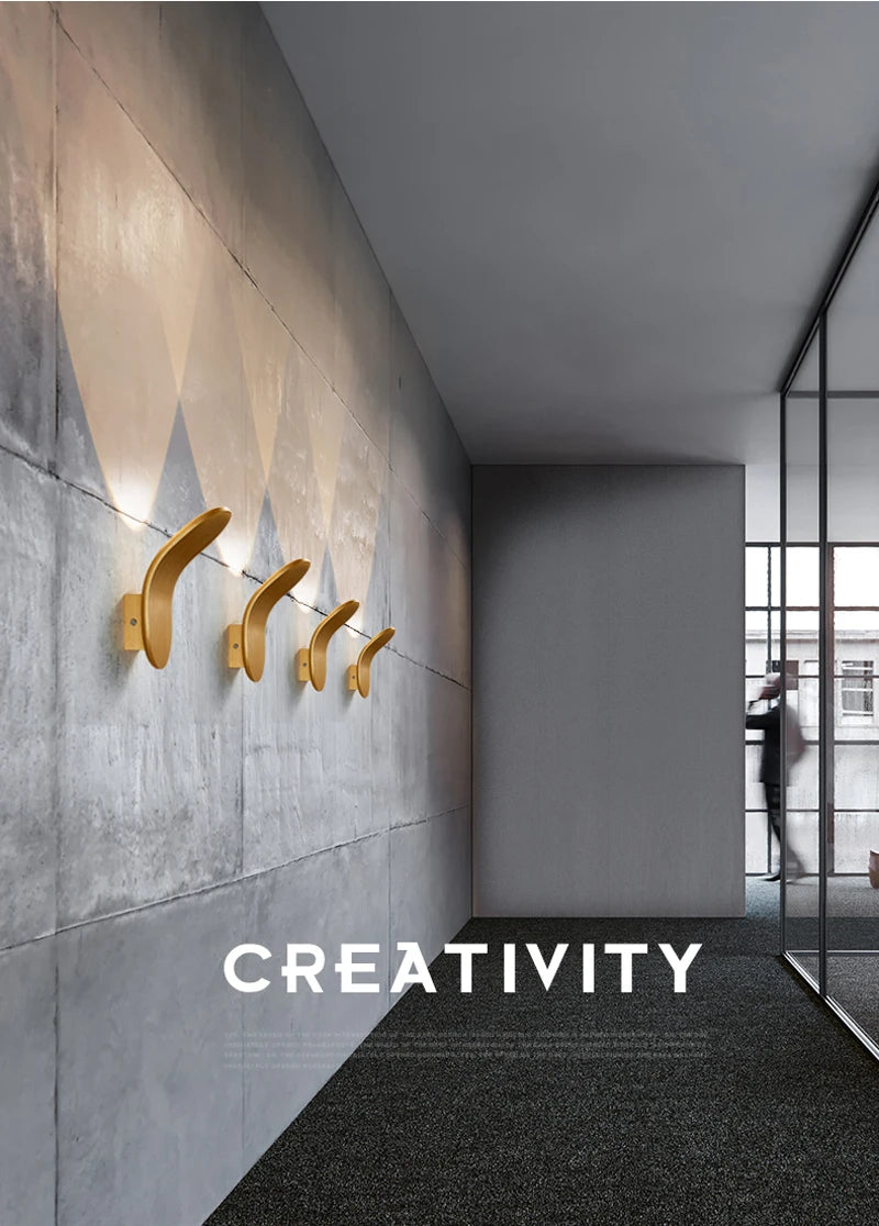 Gold Aura Minimalist Wall Sconce for Indoor Spaces