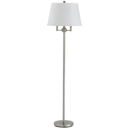 Nickel Four-Light Floor Lamp with Square Shade