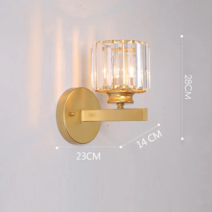 Crystal Sconce Iron Art Wall Lamp