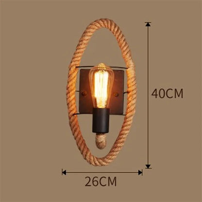 Hemp Rope Wall Lamp