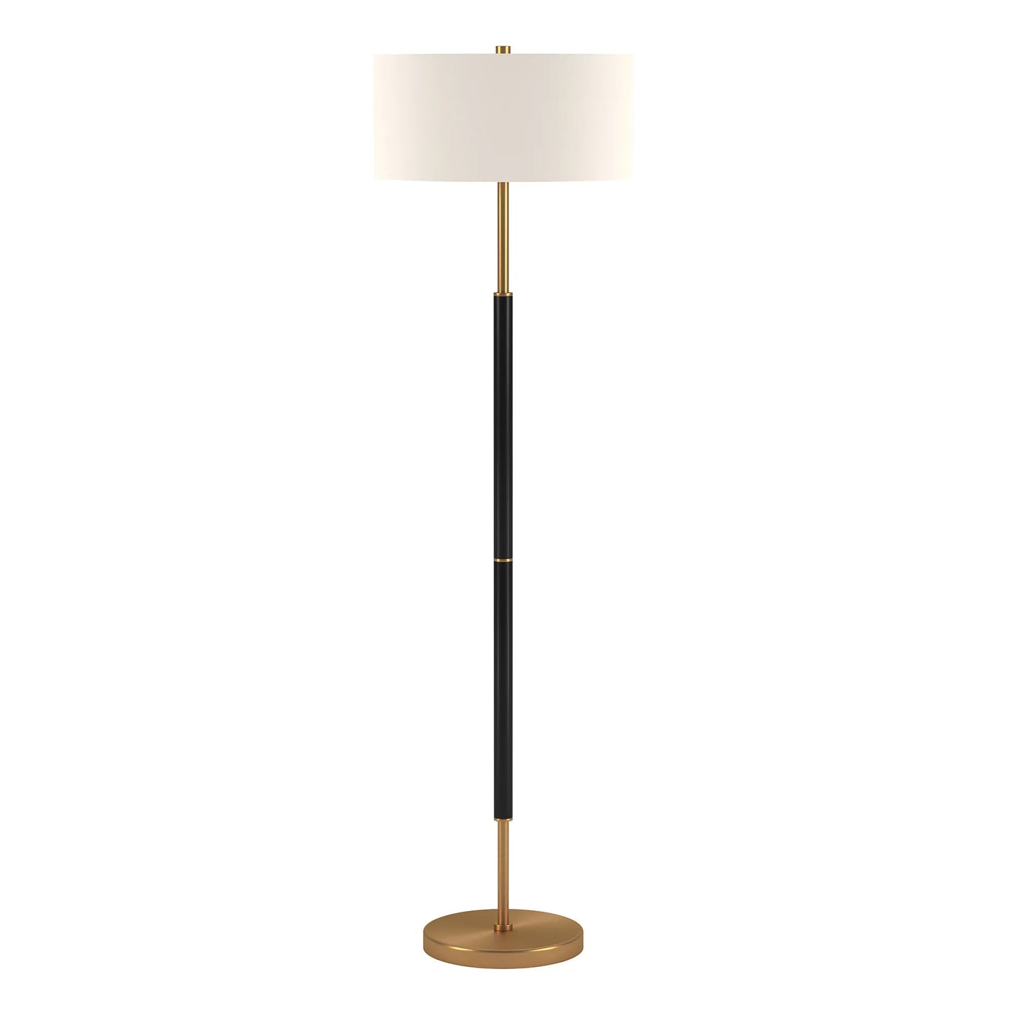 HMS 61 Contemporary Gold White Two-Light LED Floor Lamp