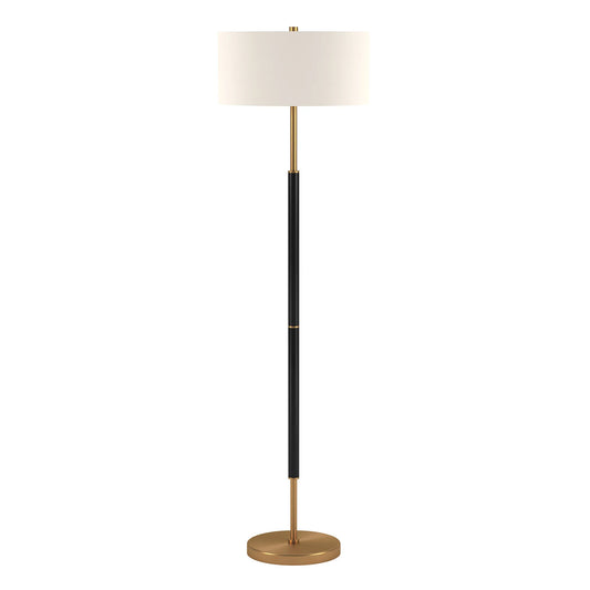 HMS 61 Contemporary Gold White Two-Light LED Floor Lamp