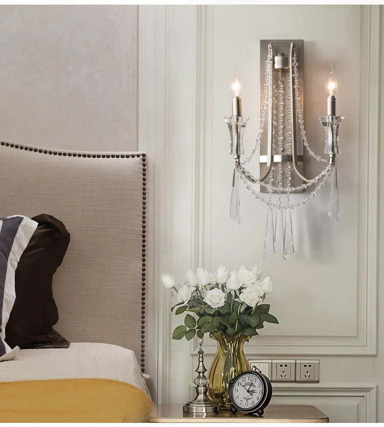 Nordic Crystal Wall Sconce - Modern Elegance