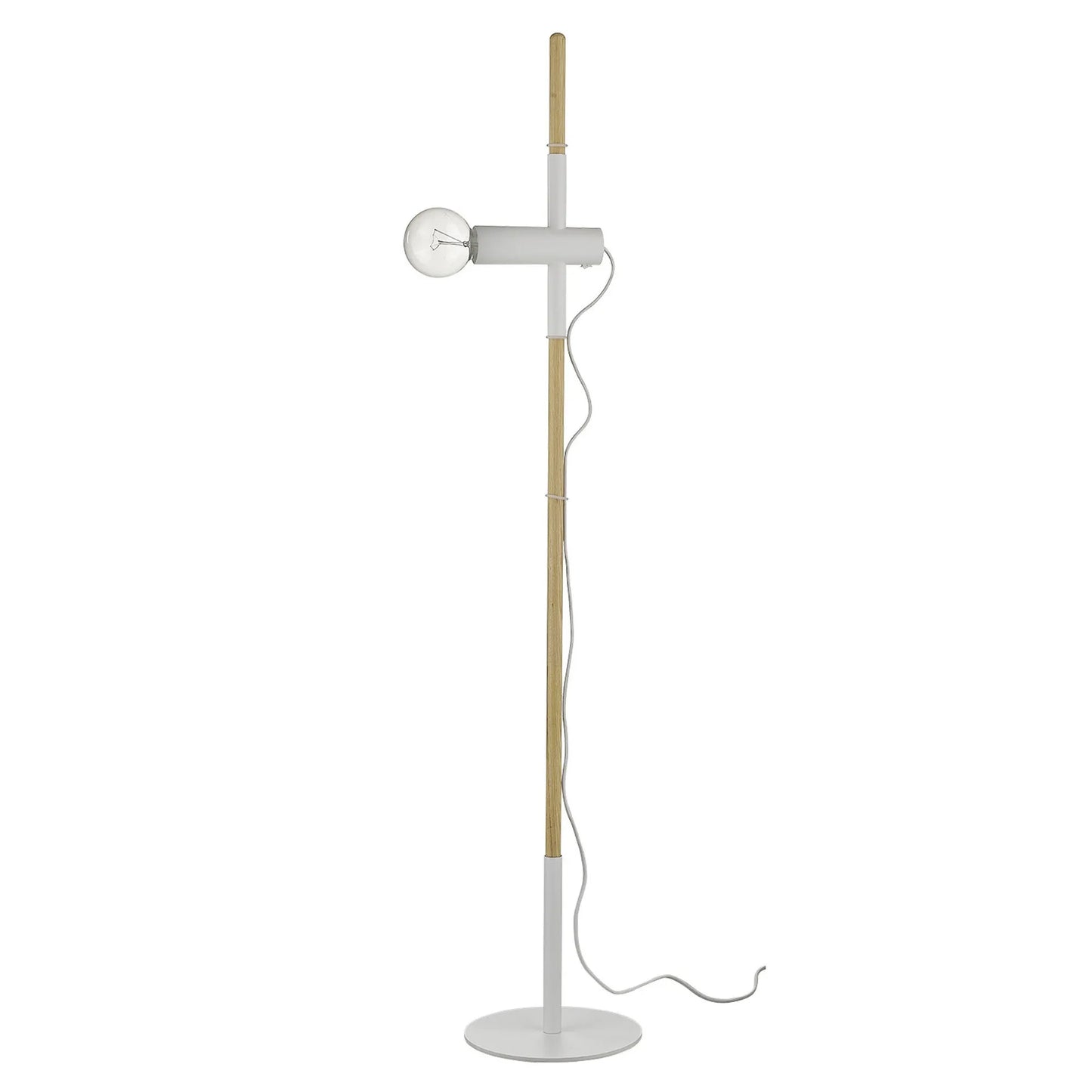 Brown and White Reading Floor Lamp