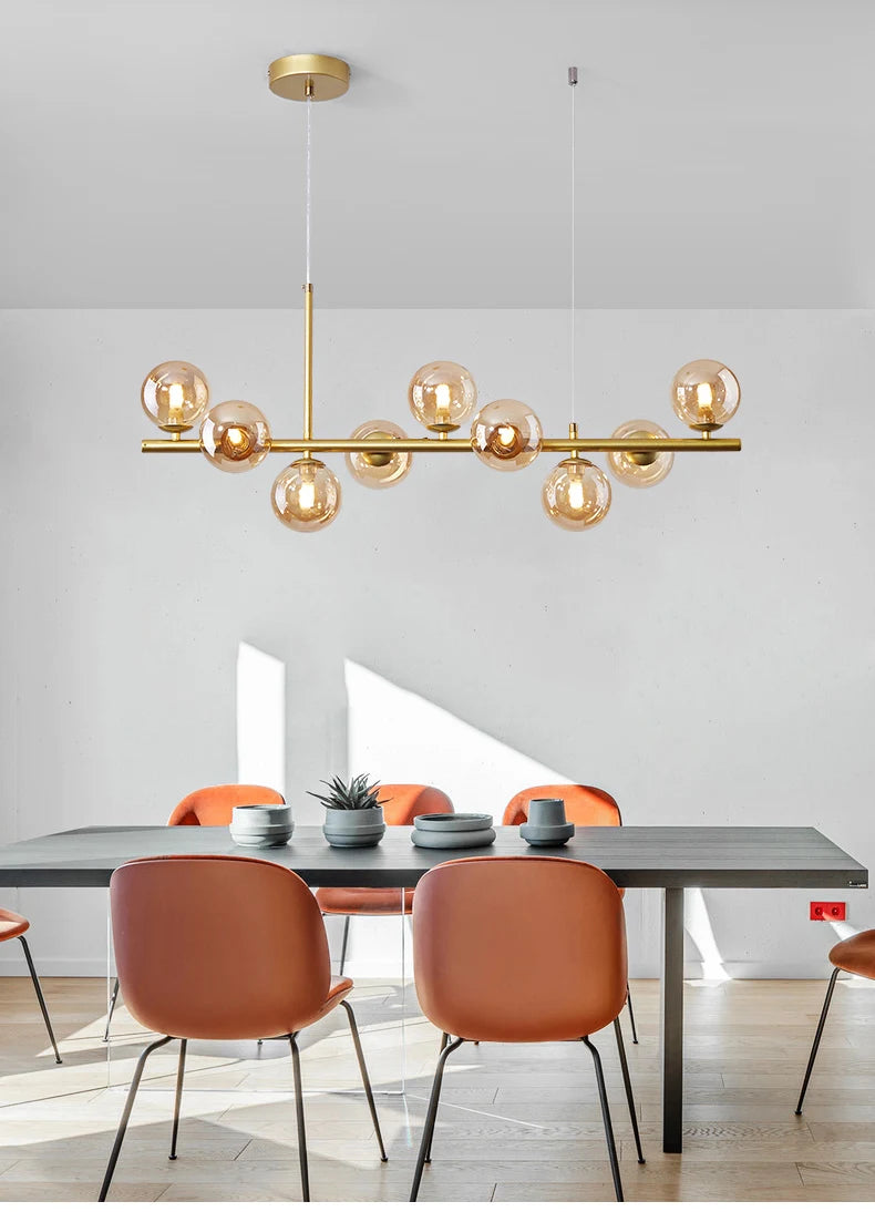 Glass Ball Linear Pendant