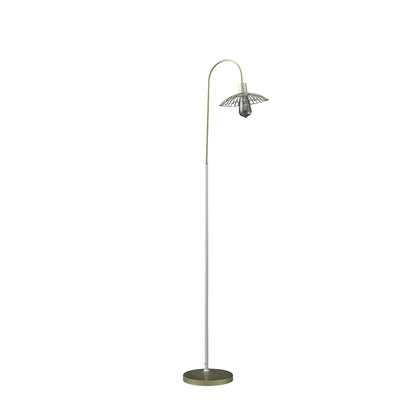 Luxury Gold and White Arched Floor Lamp