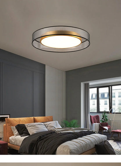 Nordic Copper LED Round Ceiling Light