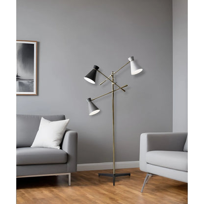 Modern LED Floor Lamp Brass Metal Novelty