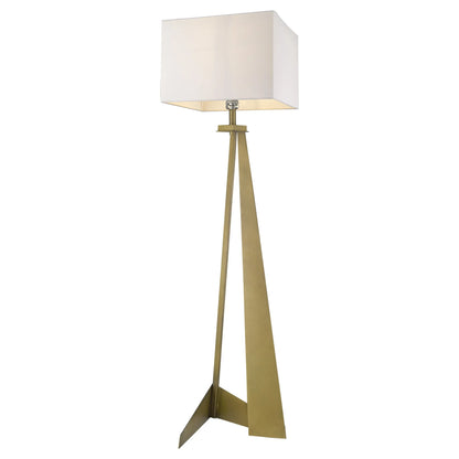 Modern Floor Lamp with Burlap Shade