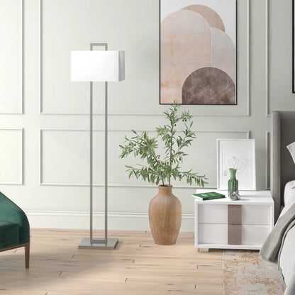 Traditional Shaped Nickel Floor Lamp