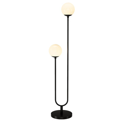 Two-Light Novelty Floor Lamp Black Plastic Body