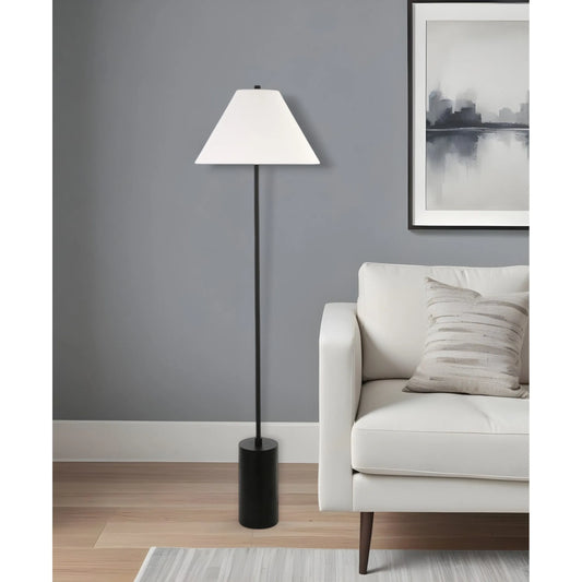 Black White LED Floor Lamp
