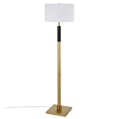 Traditional Shaped LED Floor Lamp White Frosted Glass Drum Shade
