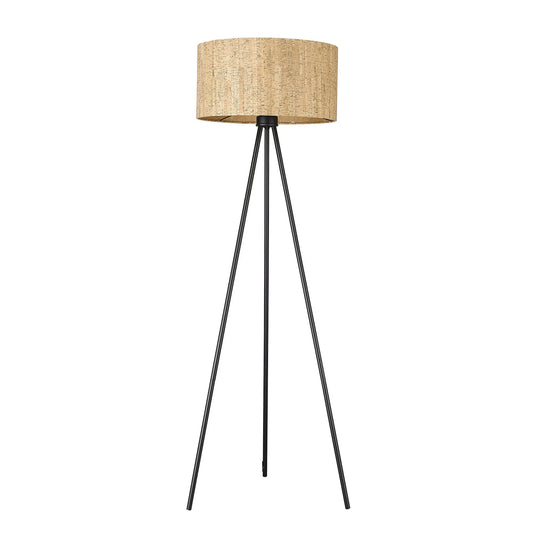 Brown and Black Tripod Floor Lamp