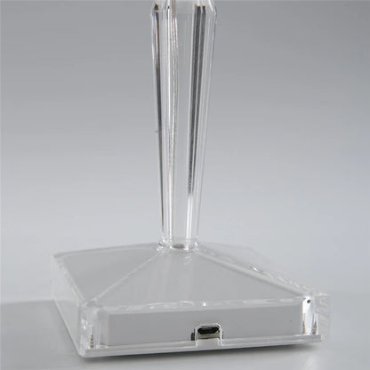 Diamond Glow: USB Rechargeable Touch Table Lamp