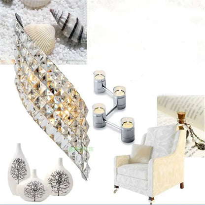 LuxGlow Modern Crystal LED Wall Sconce