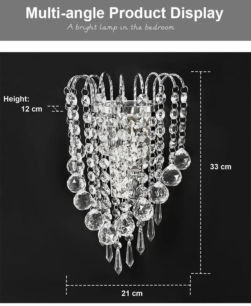 Mirror Crystal LED Wall Lights