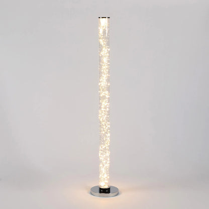 White Metal LED Column Floor Lamp