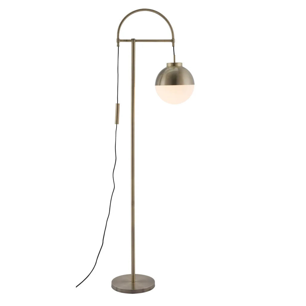 Luxury Bronze Floor Lamp with Globe Shade