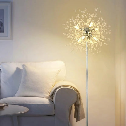 Modern Bedroom Crystal Floor Lamp