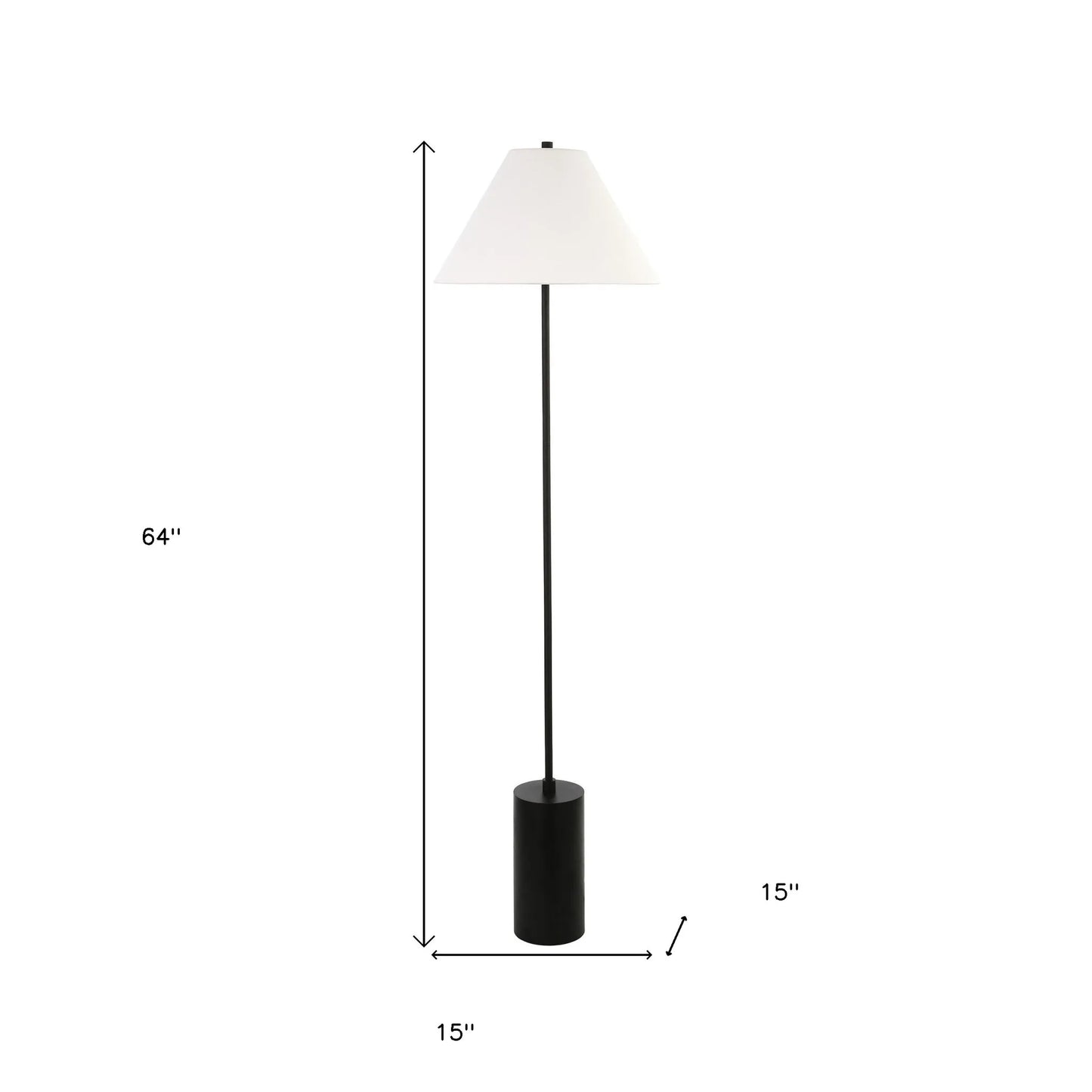 Black White LED Floor Lamp