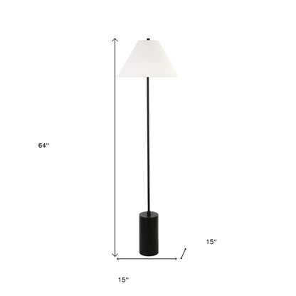 Black White LED Floor Lamp