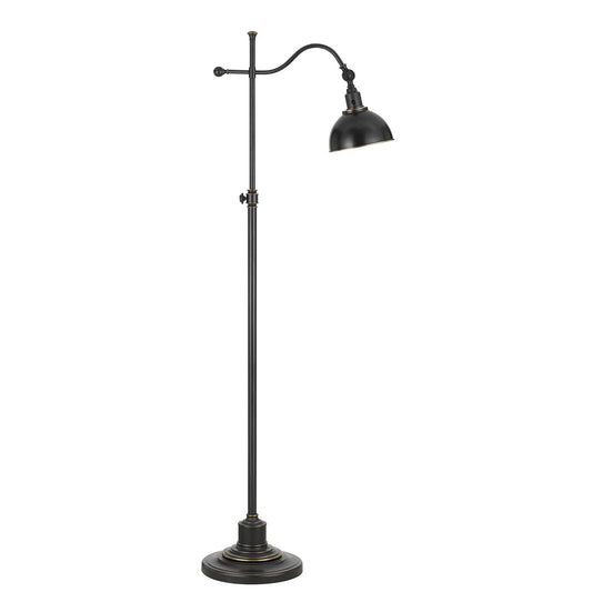 Traditional Bronze Floor Lamp with Dome Shade