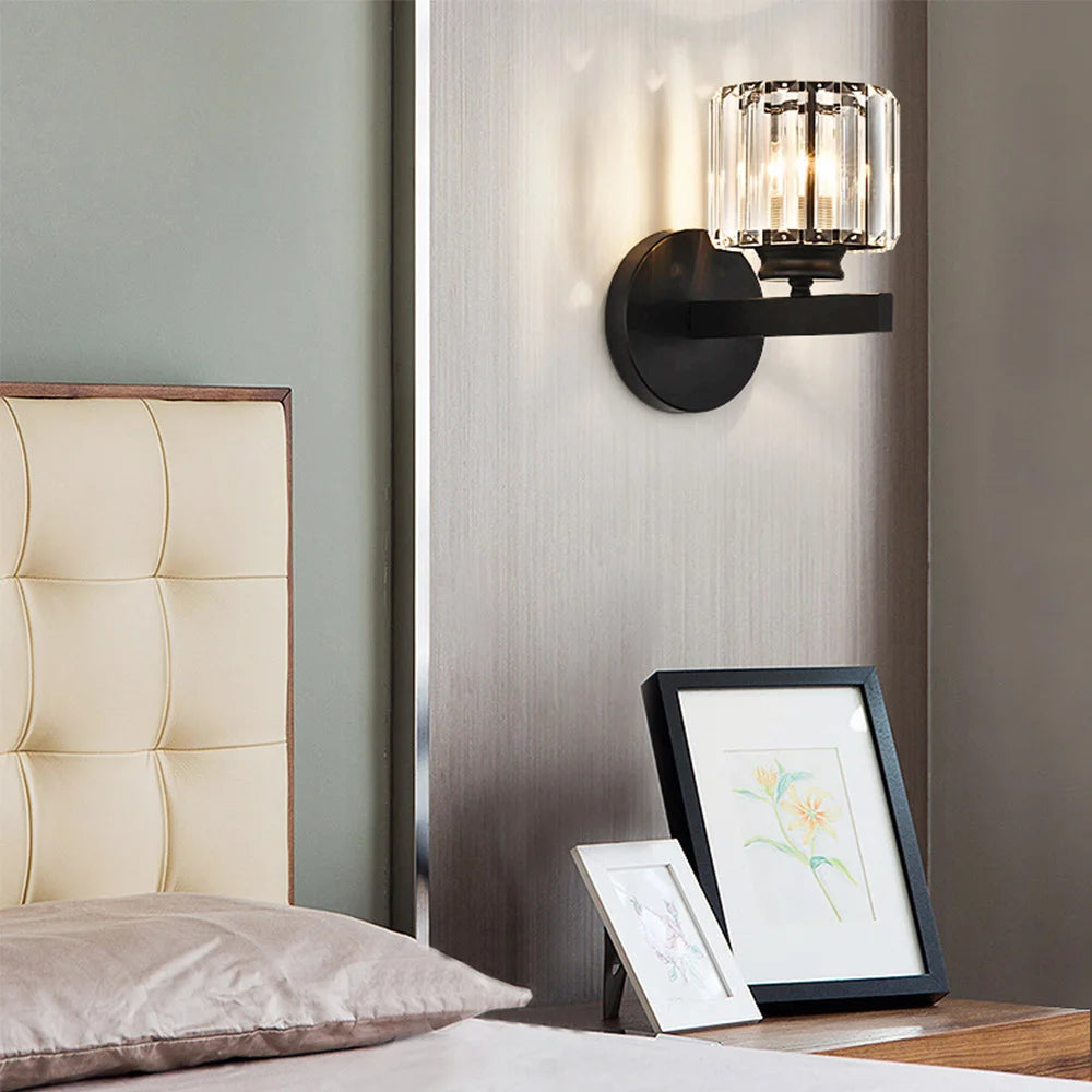 Crystal Sconce Iron Art Wall Lamp