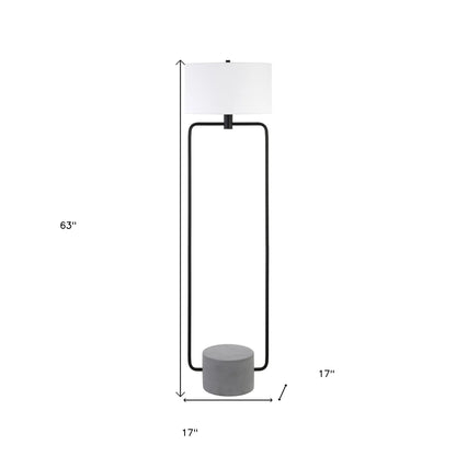 Black Column LED Floor Lamp