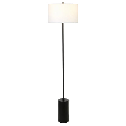 Traditional Black Floor Lamp with Empire Shade